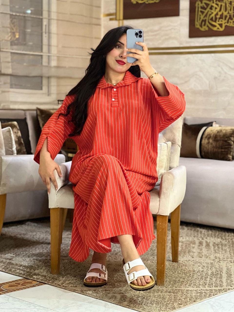 Robe Kaftan Luma Rayée