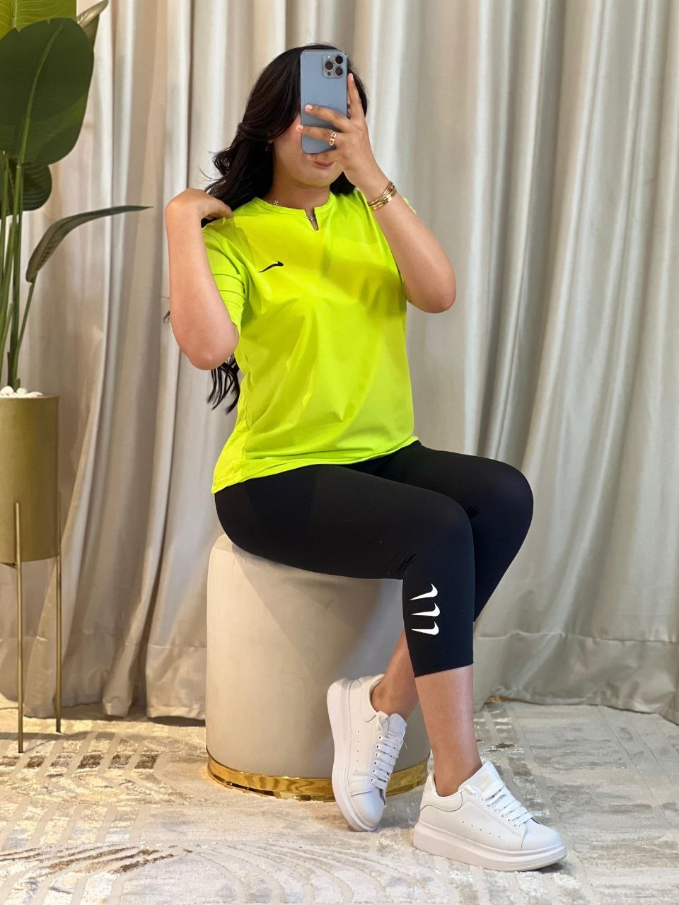 Ensemble Simpla Jaune Fluo