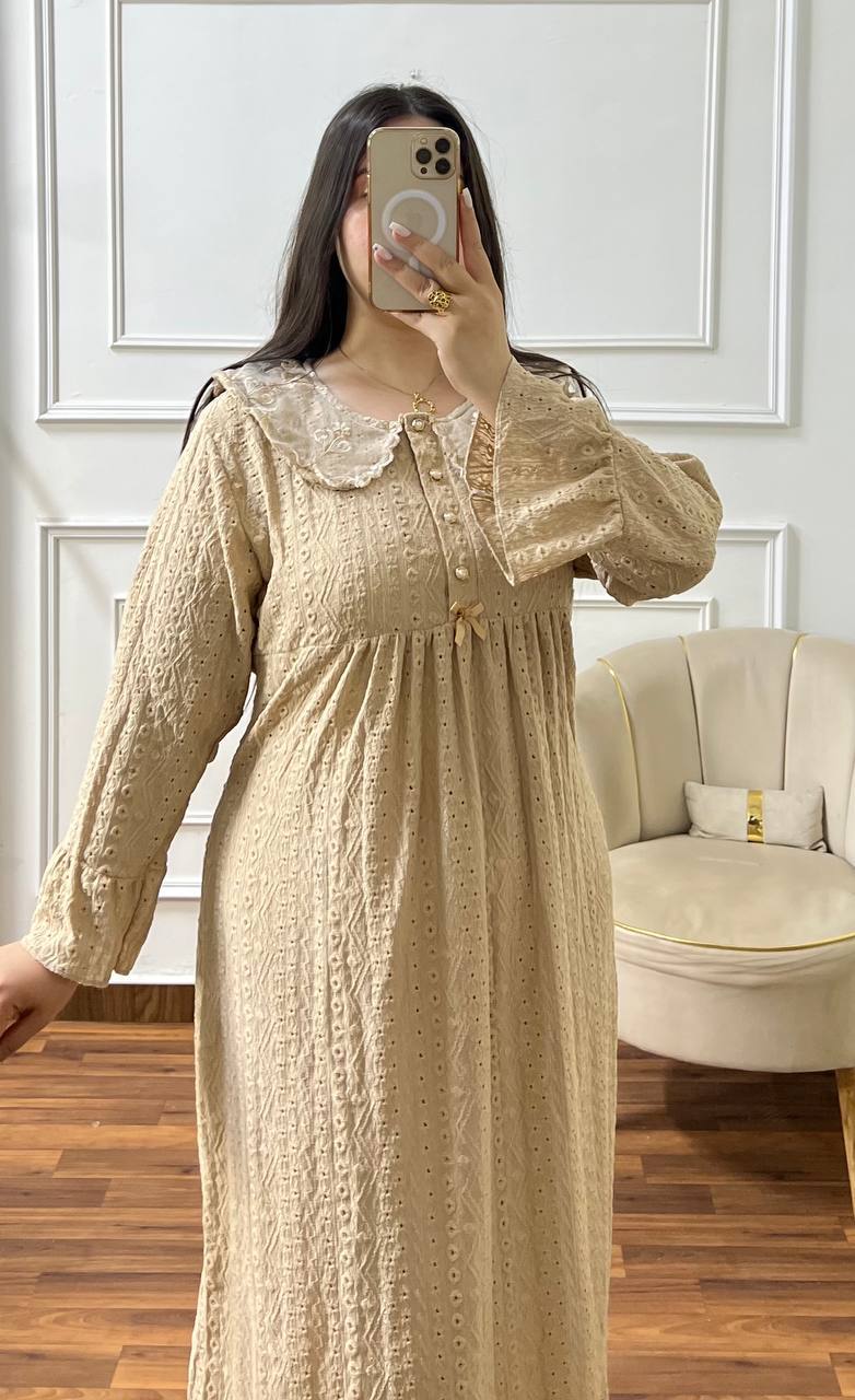 Robe de Pyjama Sofina Coton Brodé